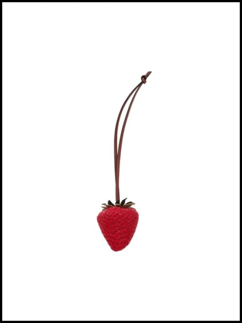 Resin Strawberry Bag Charm Keychain - 3D Fruit Purse Accessory for Women